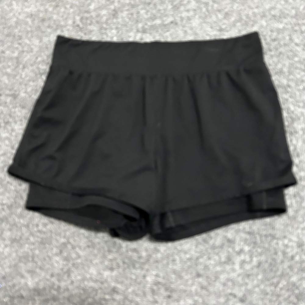 Fabletics Shorts Womens XL Black 2-in-1 Layered Athletic Running Gym Performance